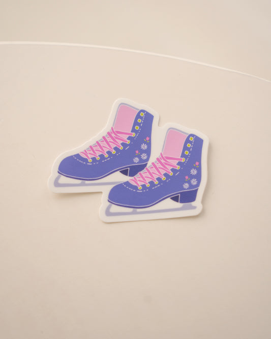 Blue Ice Skates Sticker - January Monthly Mini Collection