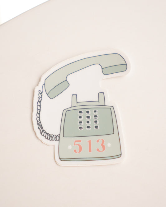 513 Cincinnati Area Code Sticker