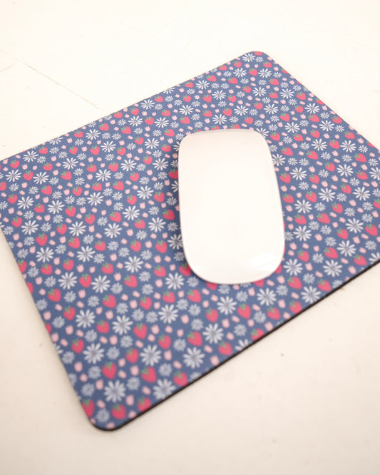 Strawberry Blooms Mouse Pad