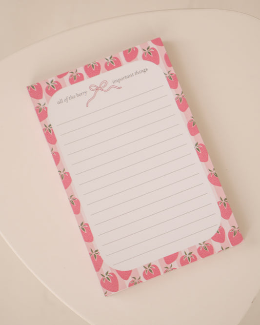 Berry Important Things Notepad