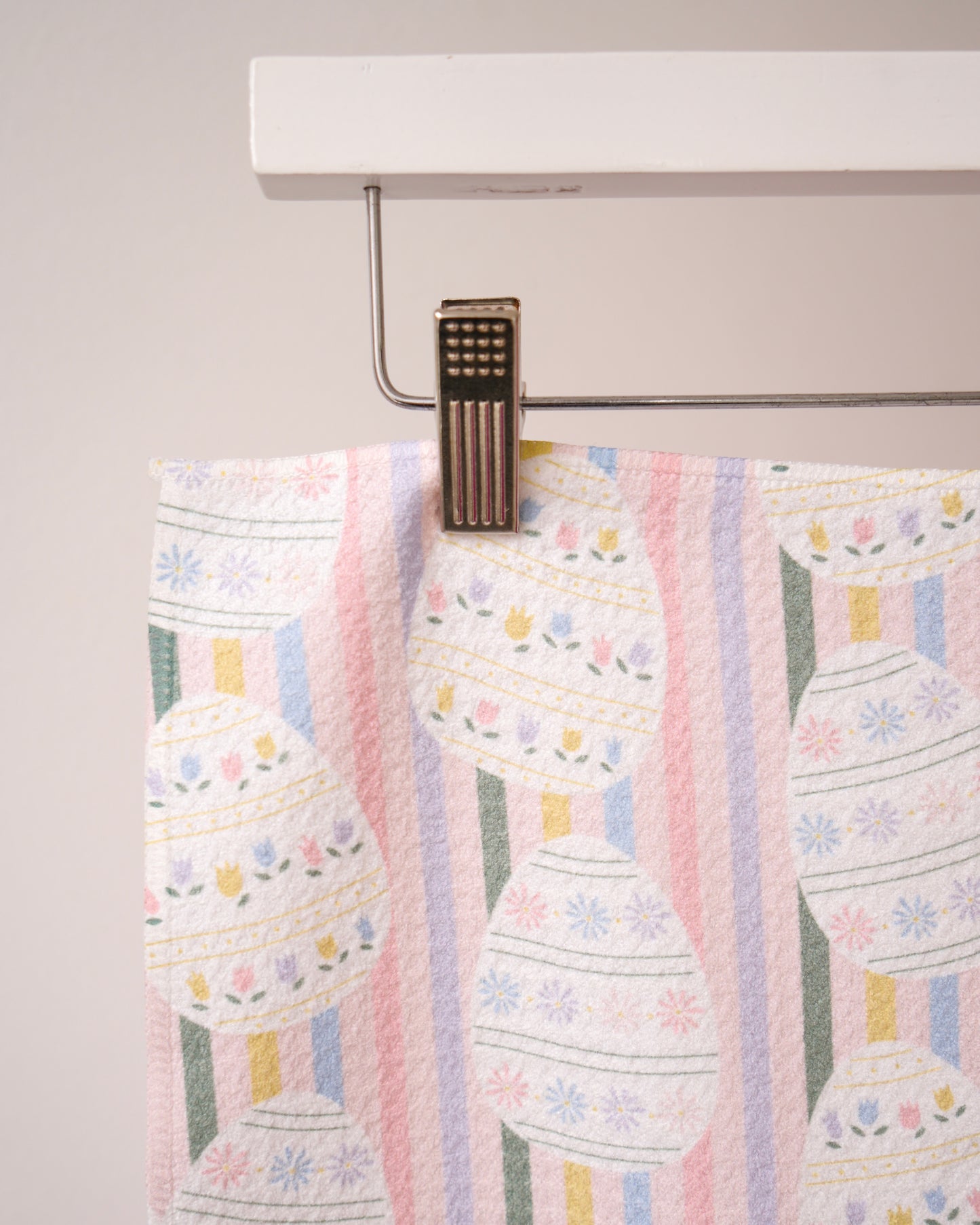 Easter Egg Striped Waffle Towel