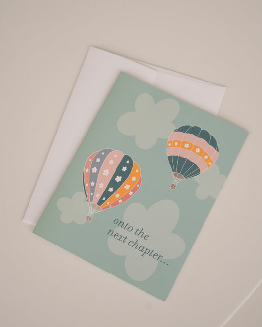 Onto the Next Chapter Greeting Card