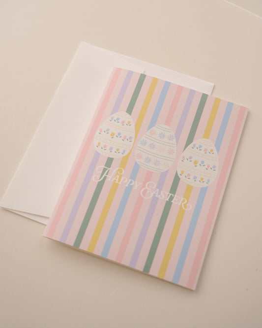 Happy Easter Stripe Card