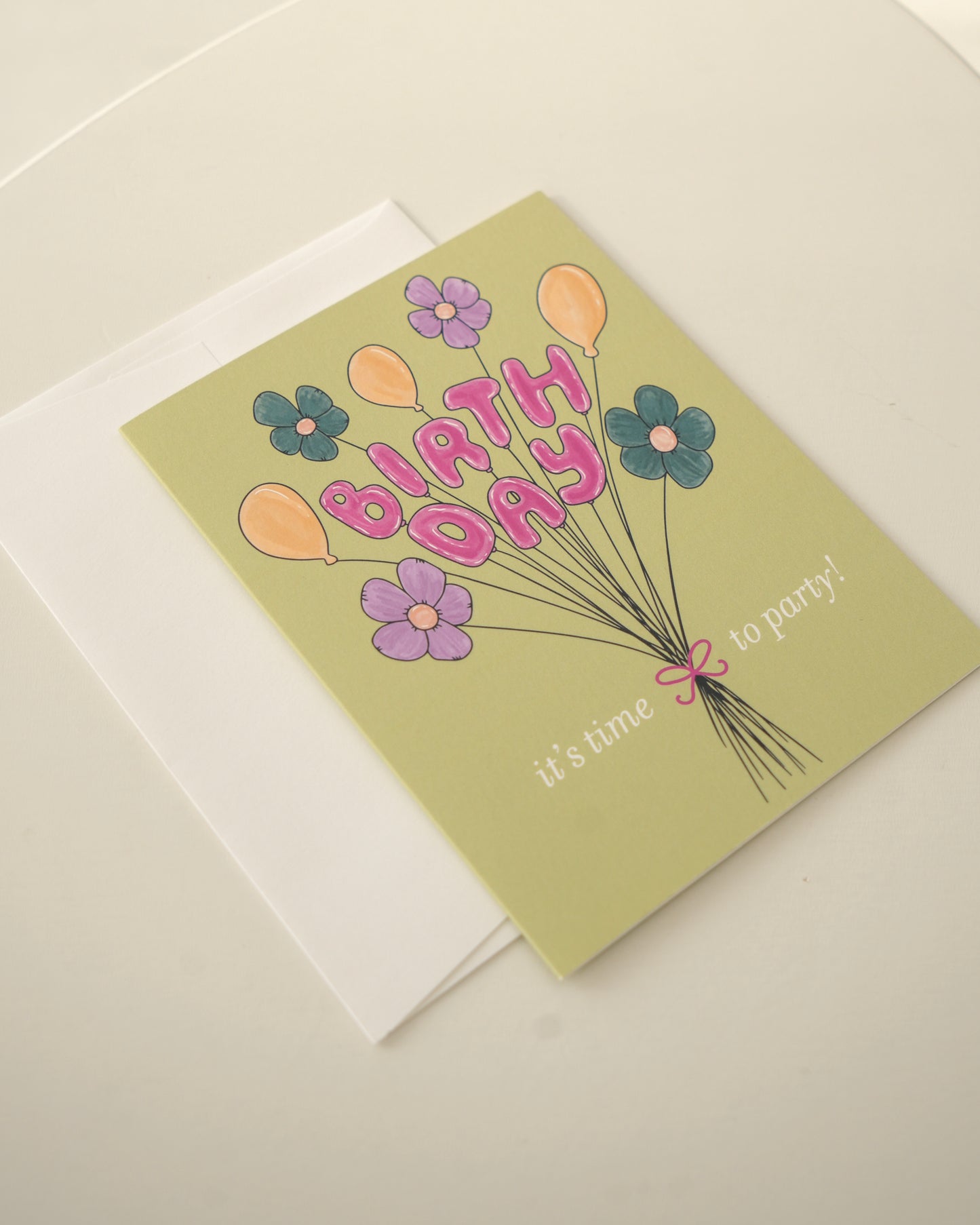 Balloon Birthday Greeting Card