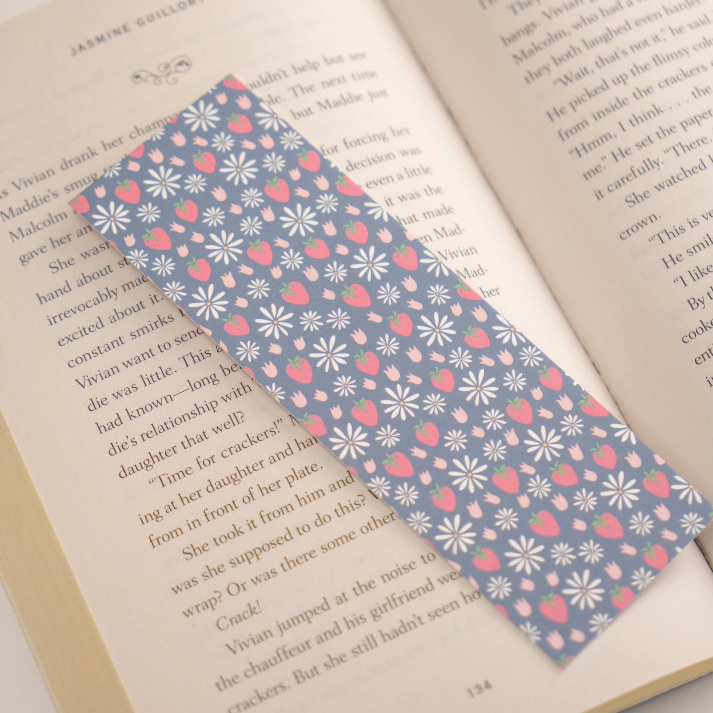 Strawberry Blooms Bookmark