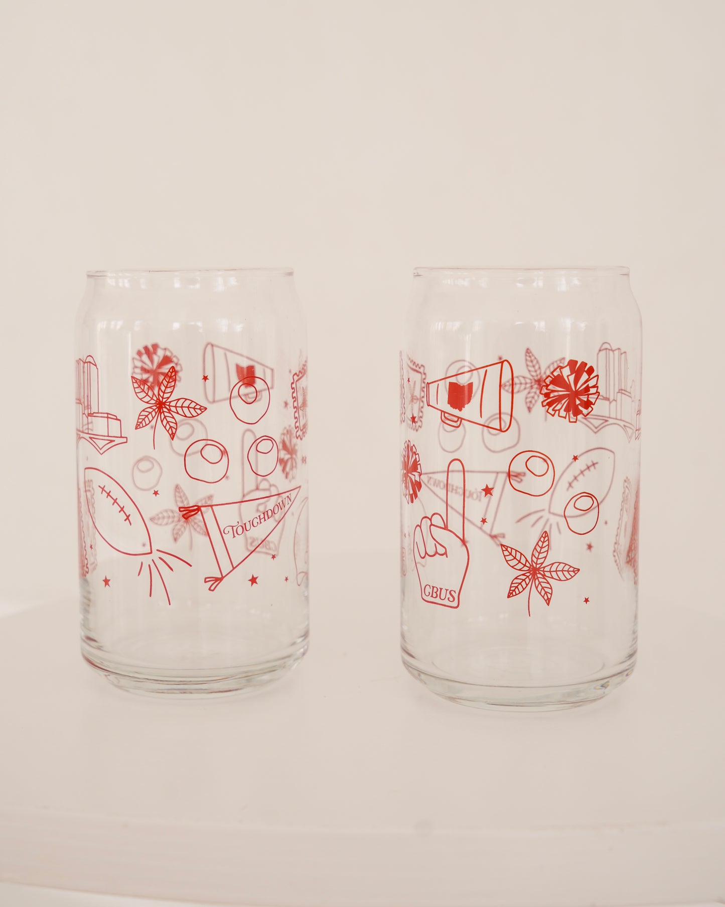 Columbus Buckeye Glass Can Cup