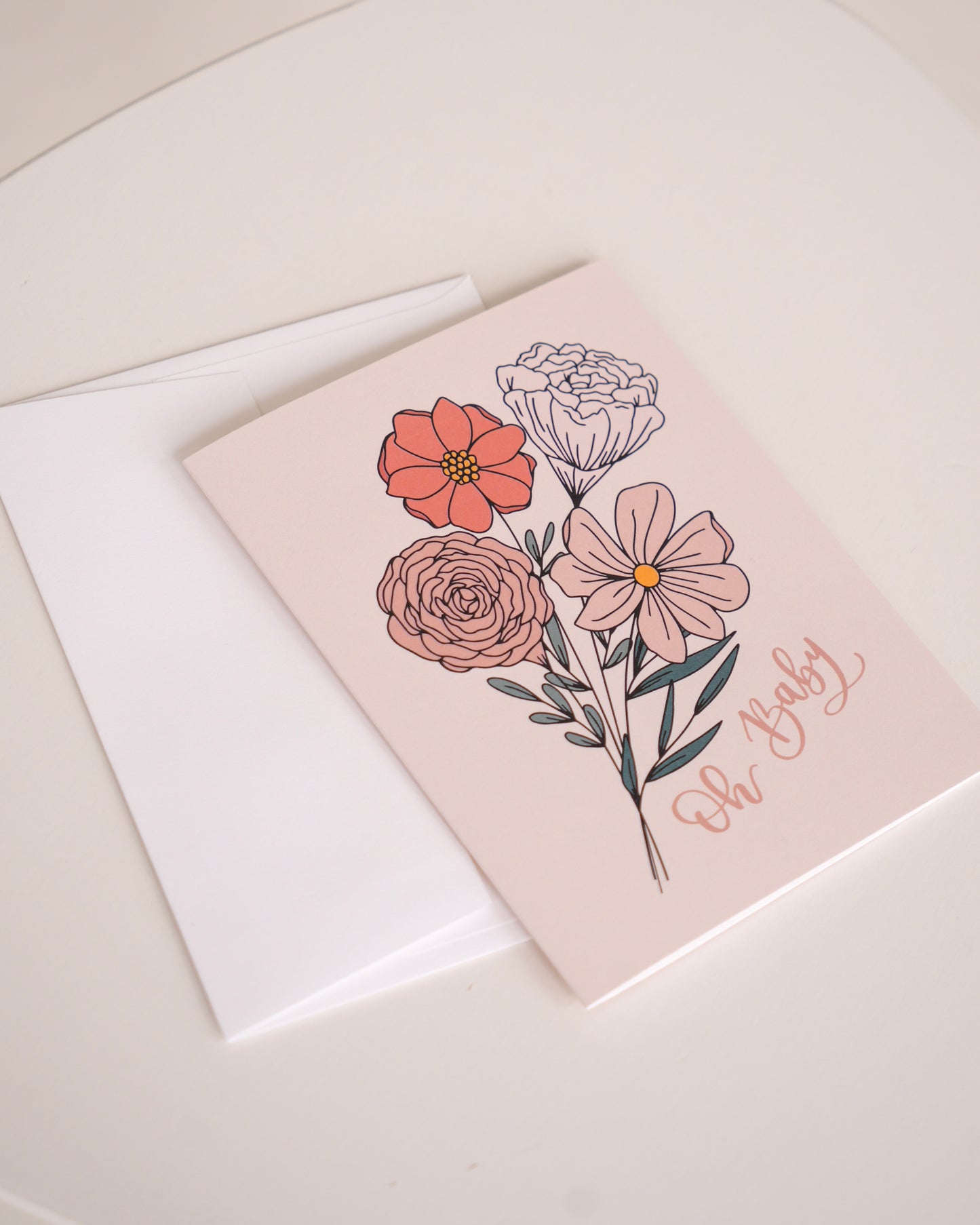 Oh Baby Pink Greeting Card