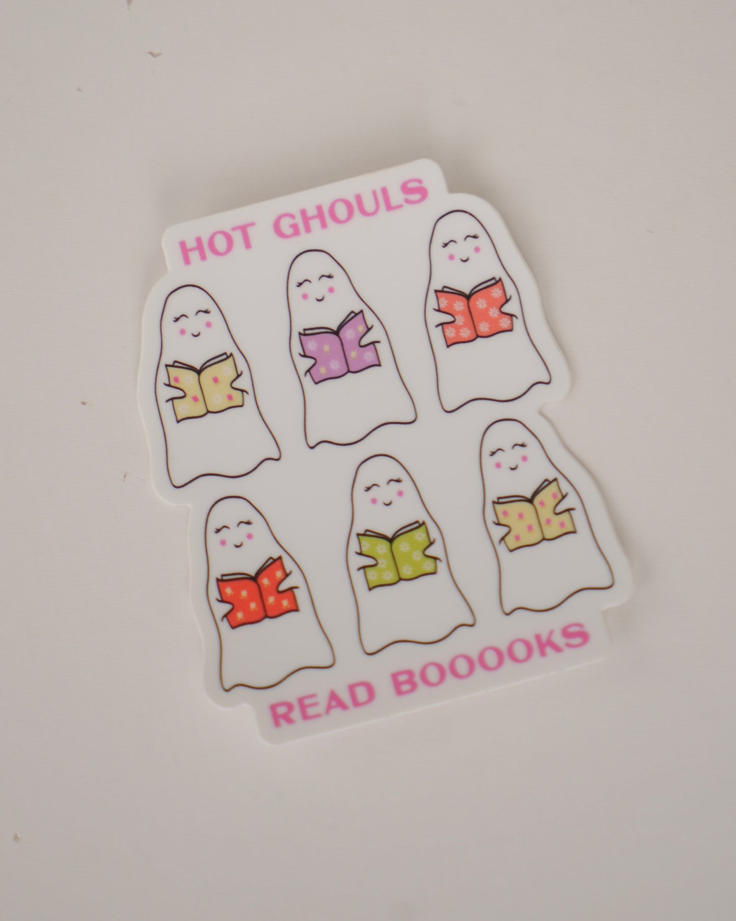 Hot Ghouls Read Booooks Sticker
