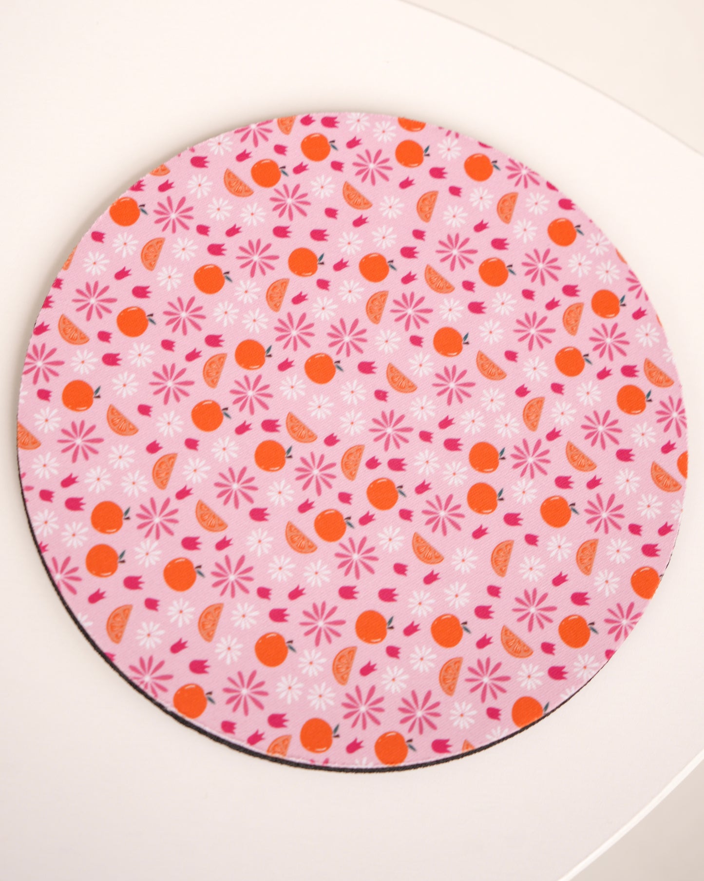 Citrus Dreams Round Mouse Pad