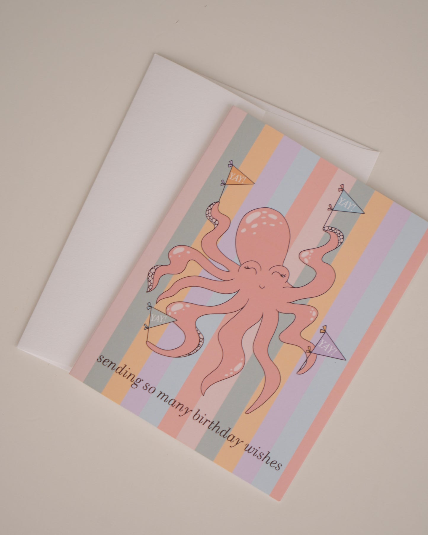 Octopus Birthday Greeting Card