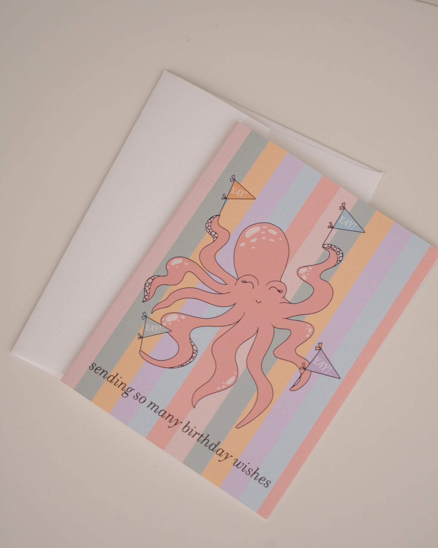 Octopus Birthday Greeting Card