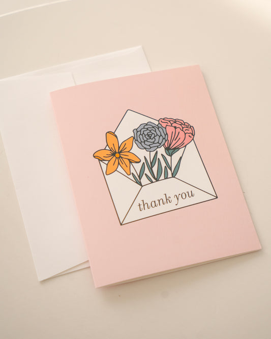 Floral Thank You Greeting Card