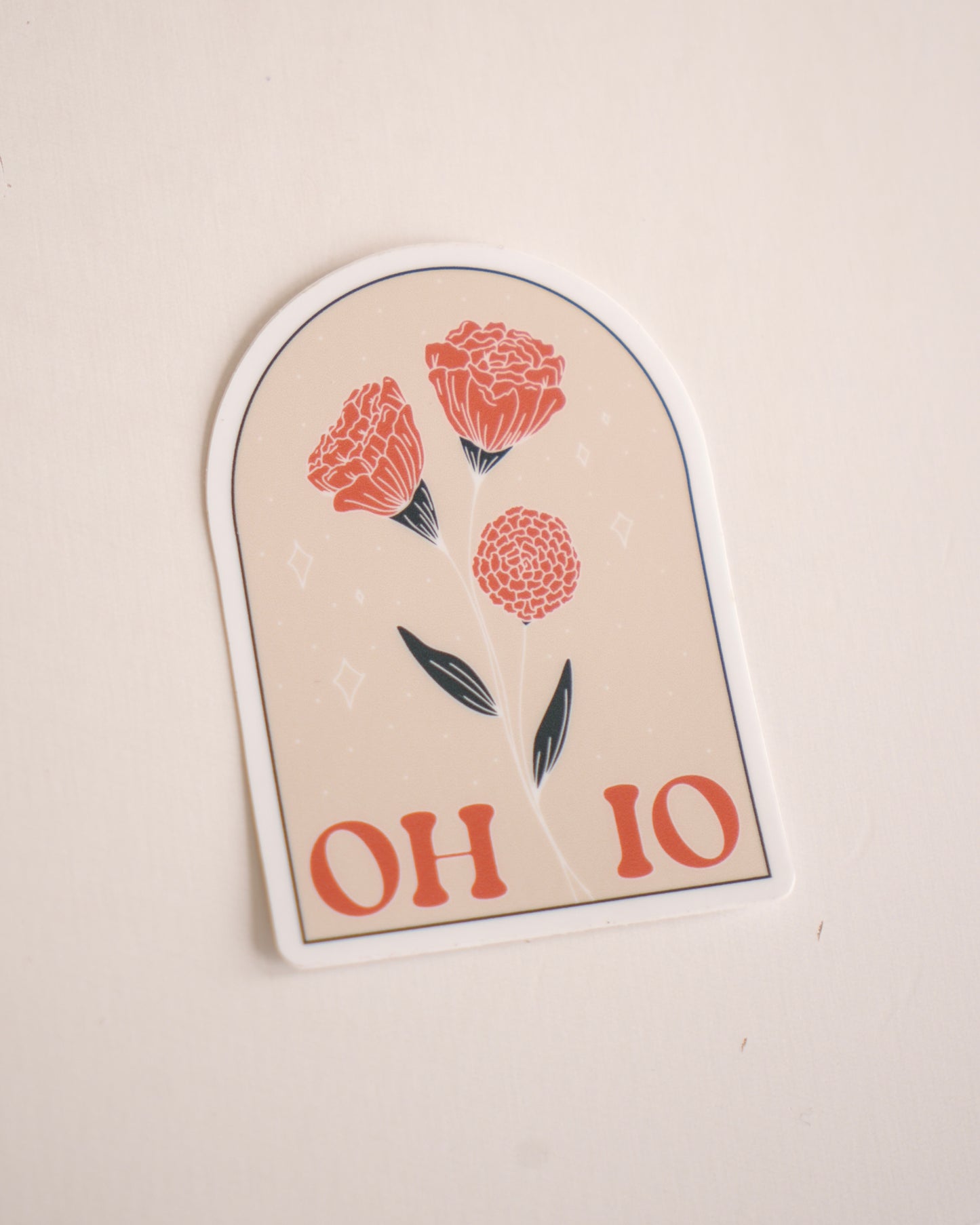 Ohio Carnation Arch Sticker