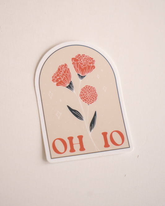 Ohio Carnation Arch Sticker