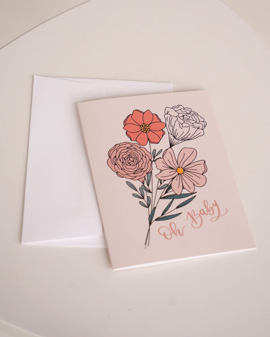 Oh Baby Pink Greeting Card