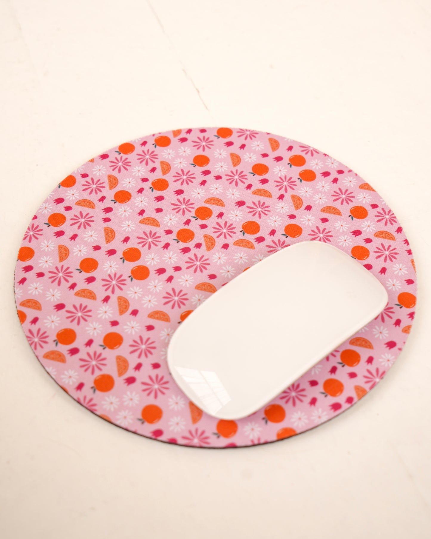 Citrus Dreams Round Mouse Pad