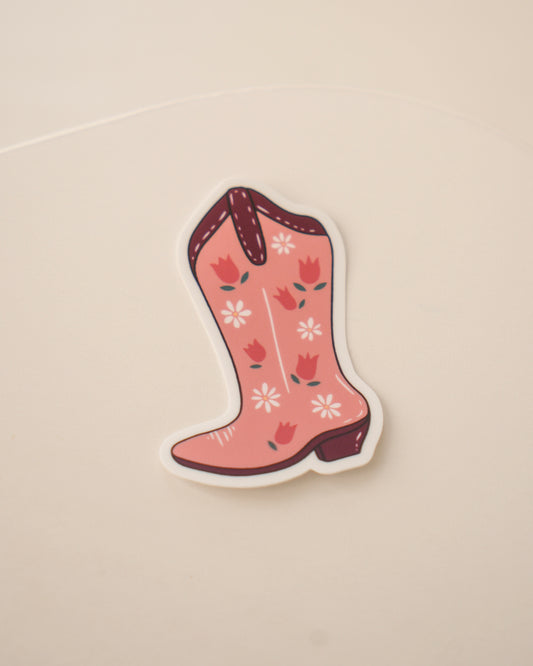 Cowgirl Boot Sticker - February Monthly Mini Collection