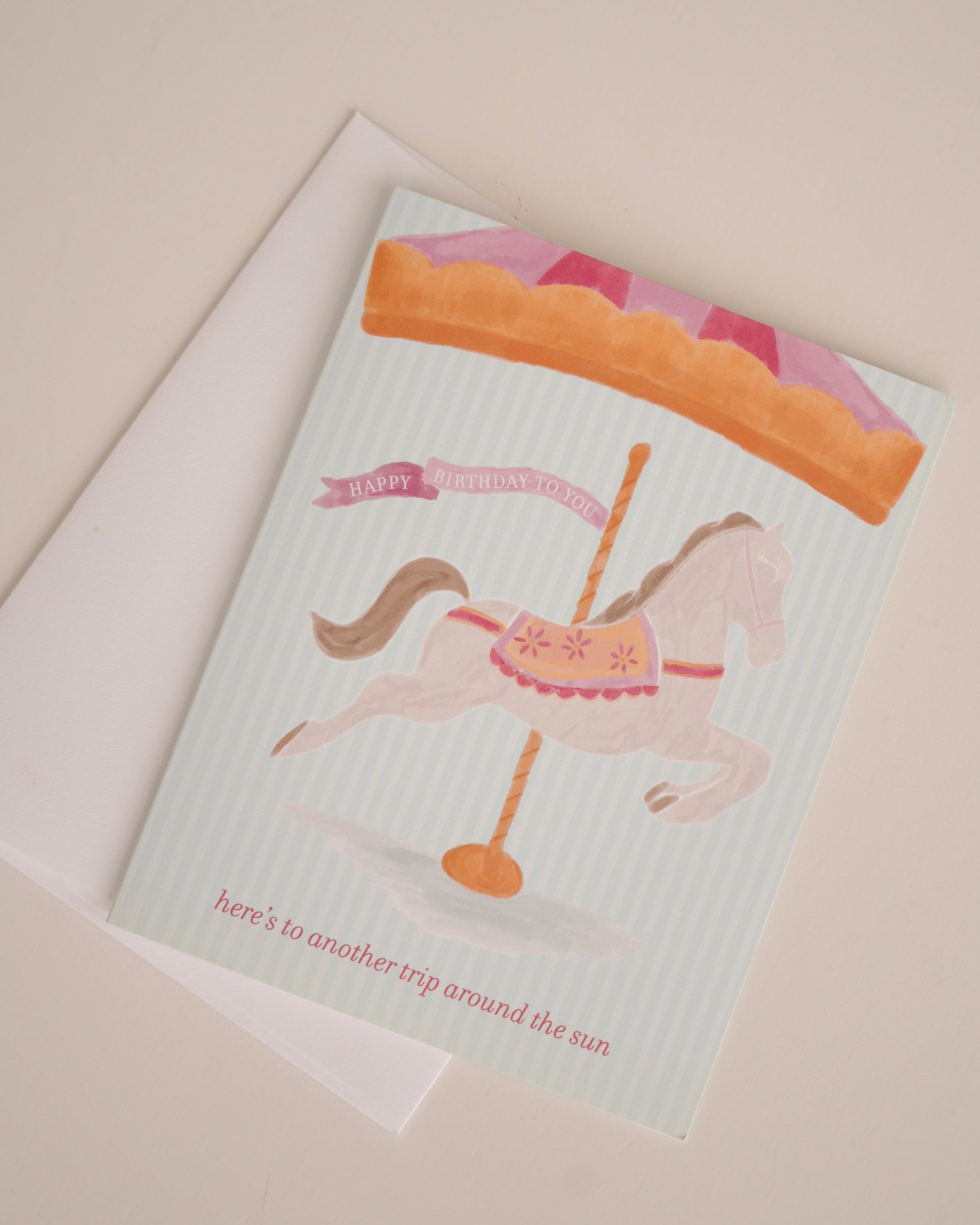 Carousel Birthday Greeting Card
