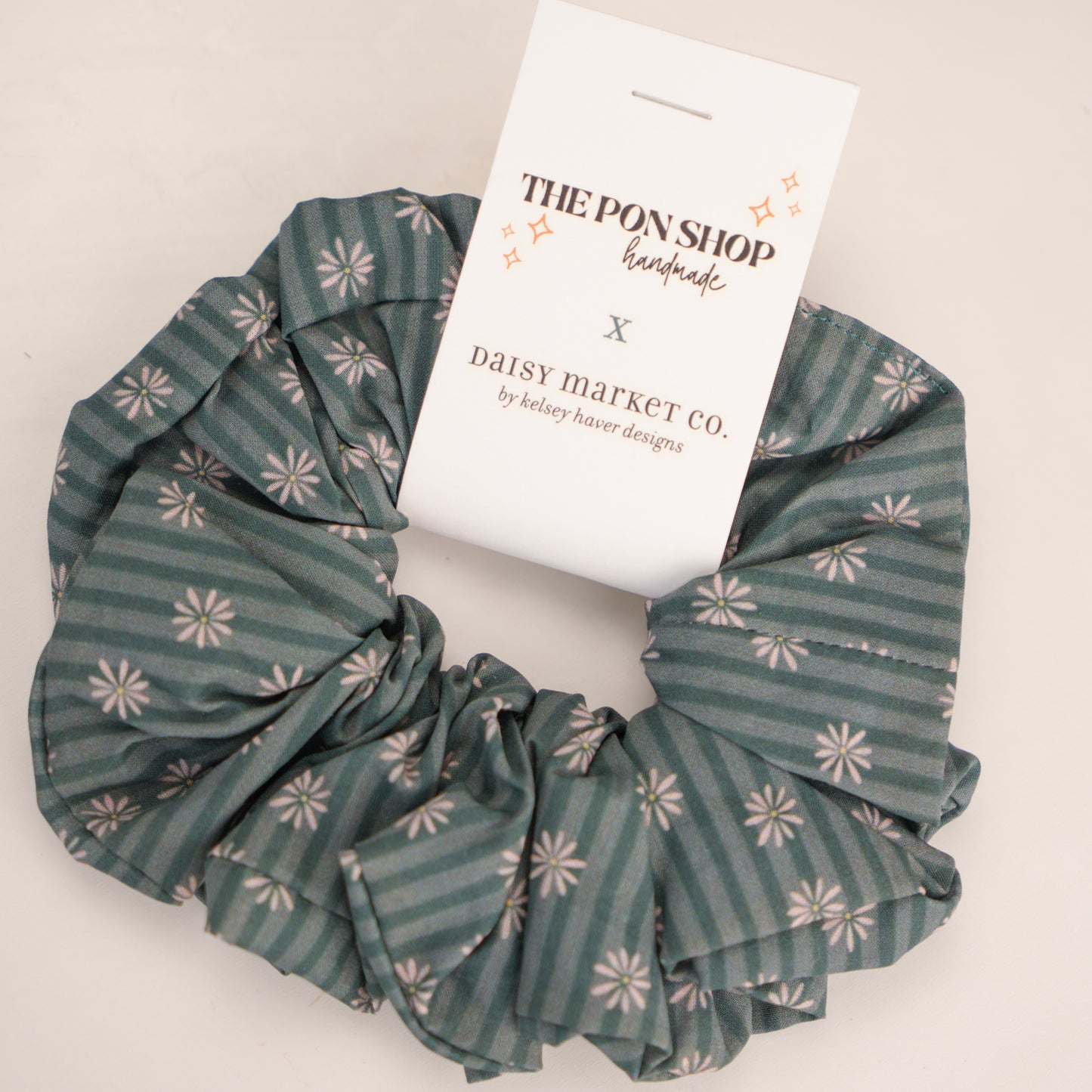 Cool Daisy Stripe Oversized Scrunchie