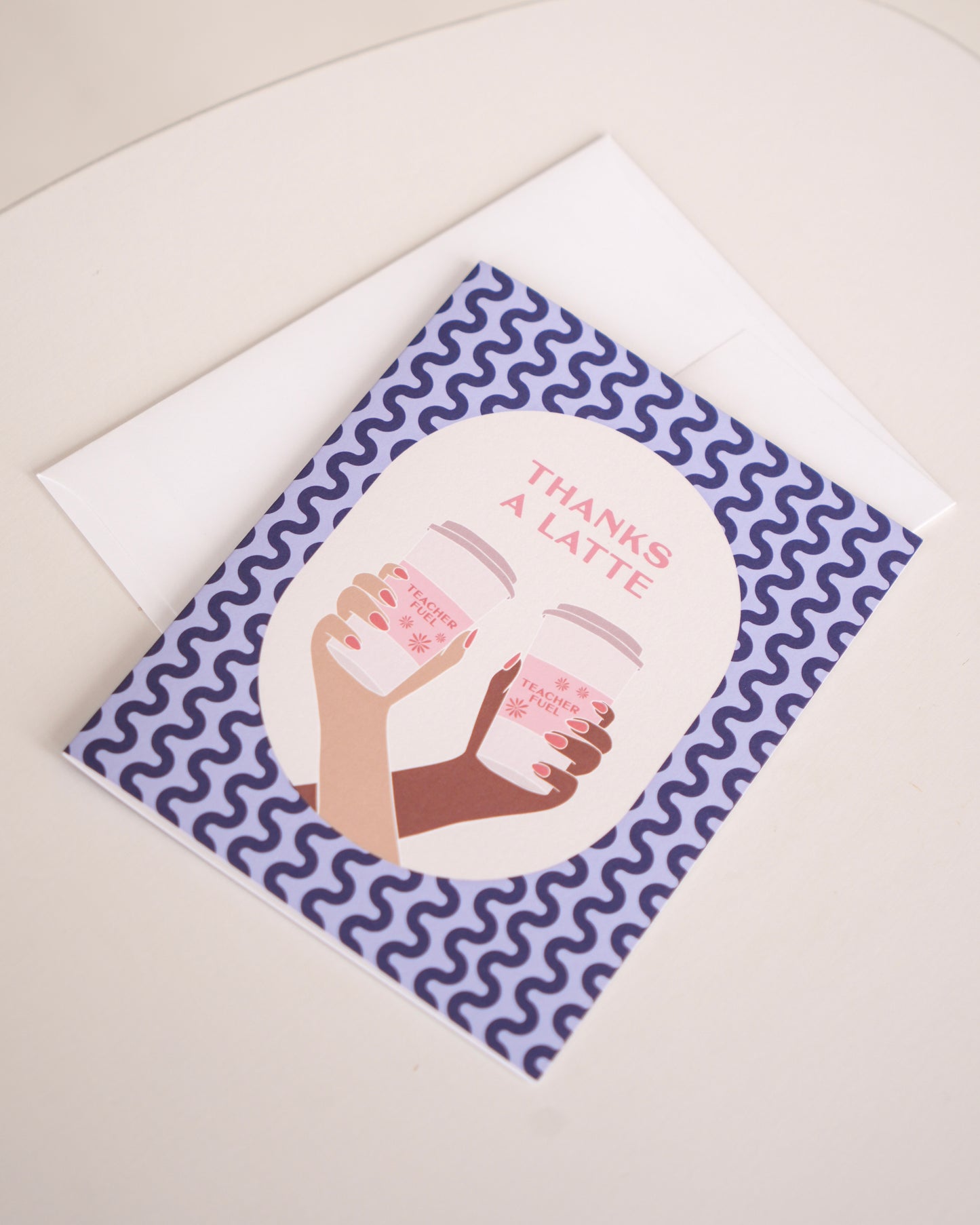 Thanks a Latte Teacher Fuel Greeting Card