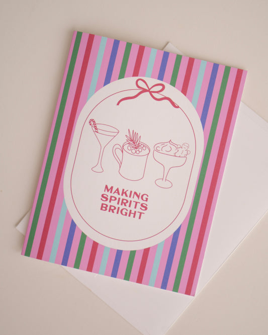 Making Spirits Bright Christmas Greeting Card