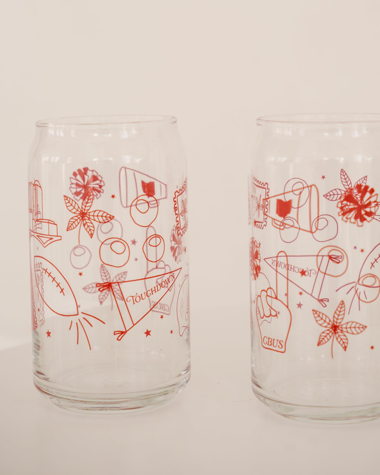 Columbus Buckeye Glass Can Cup