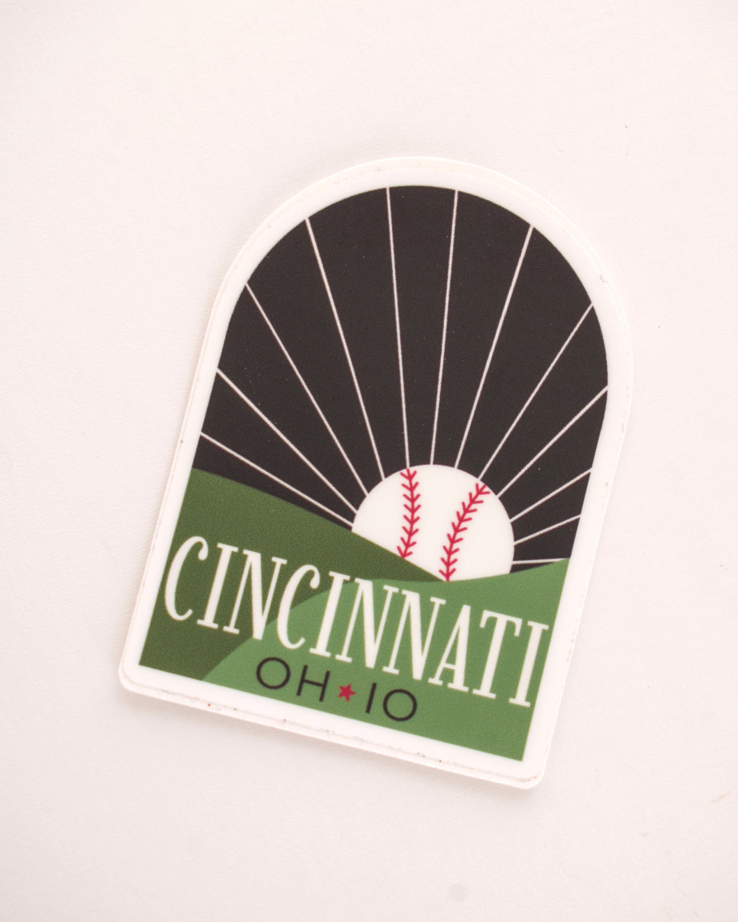 Cincinnati Baseball Sunset Sticker