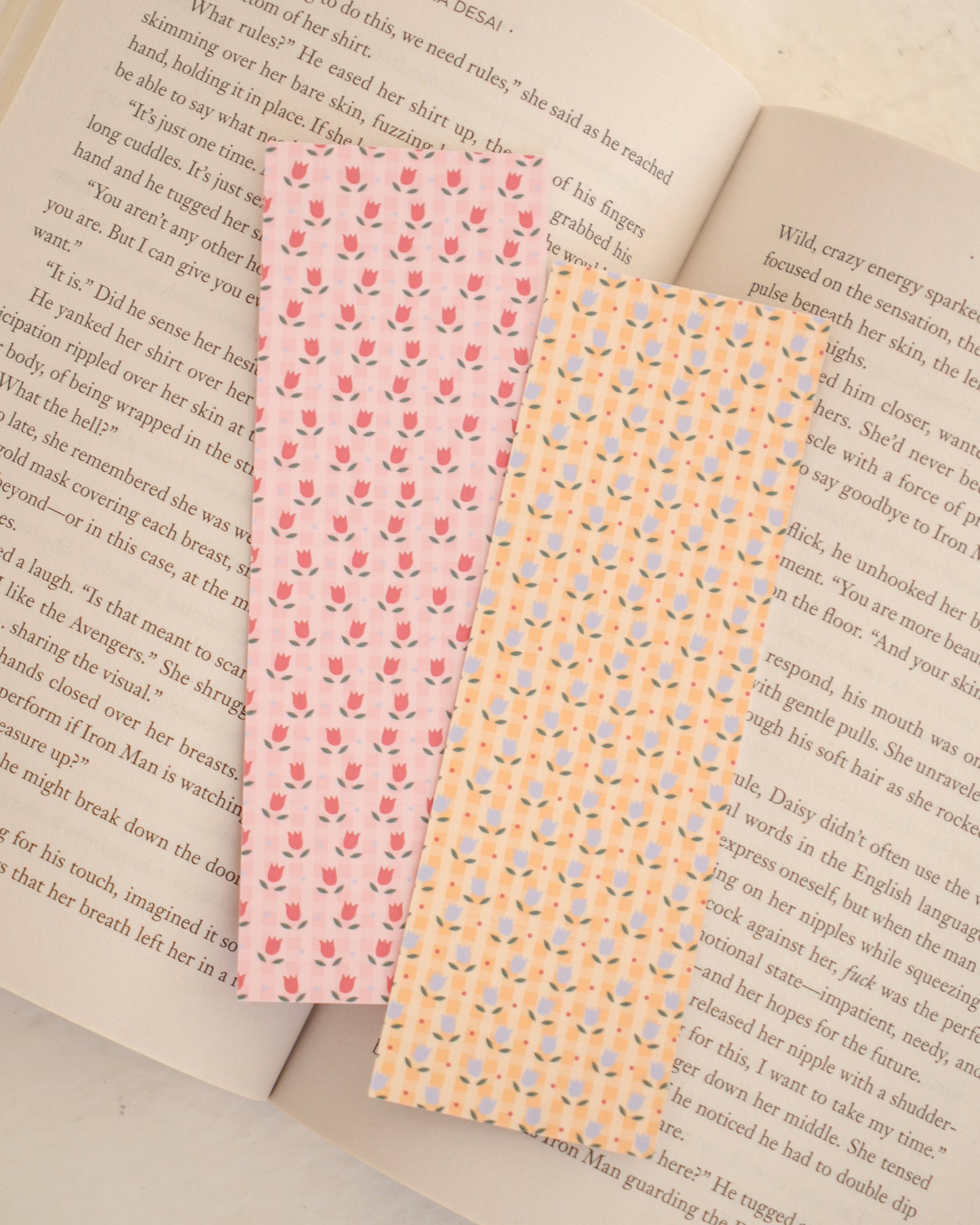 Tulip Gingham Bookmark - April Monthly Mini Collection