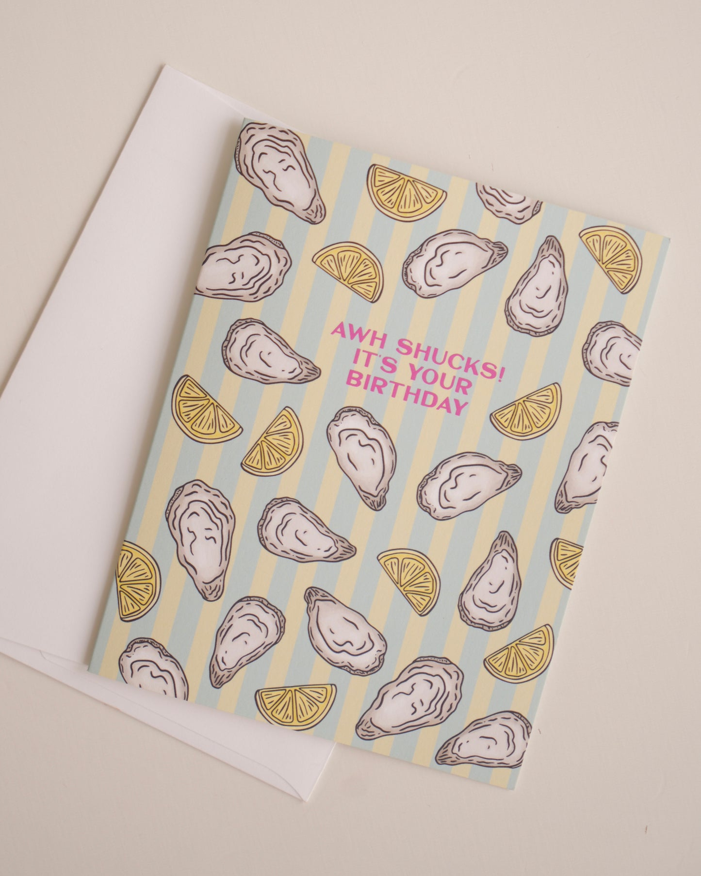 Awh Shucks Oyster Birthday Greeting Card