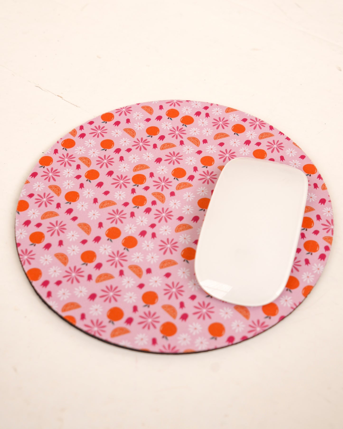 Citrus Dreams Round Mouse Pad