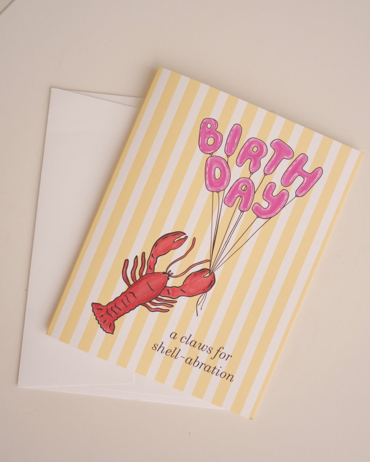 Shell-abration Lobster Birthday Greeting Card