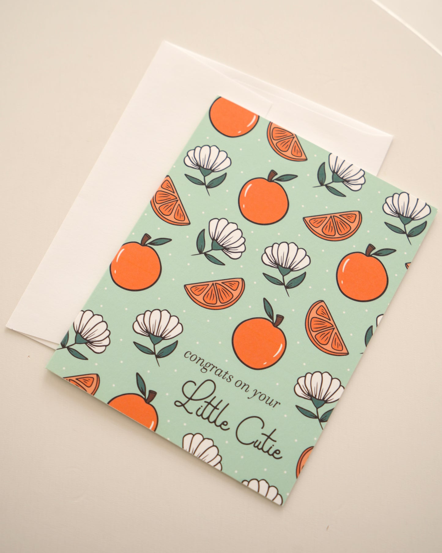 Citrus Baby Greeting Card