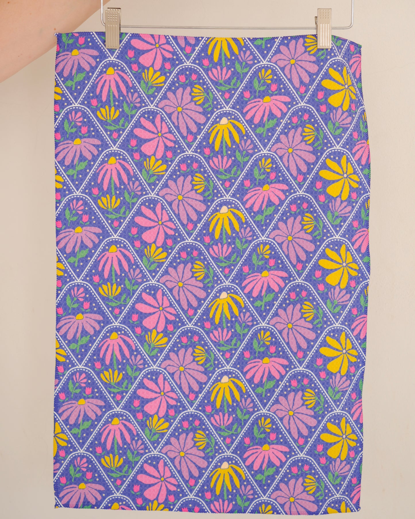 Bold Blooms Waffle Knit Towel