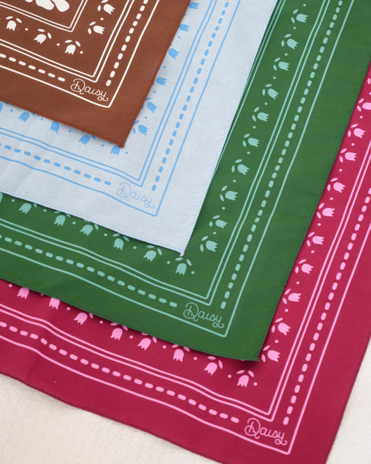 Floral Bandana - Choose Your Color
