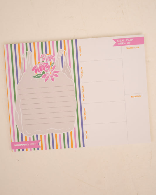 Weekly Grocery List & Meal Plan Notepad