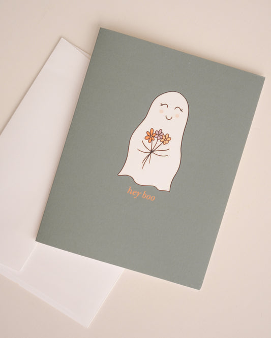 Hey Boo Greeting Card