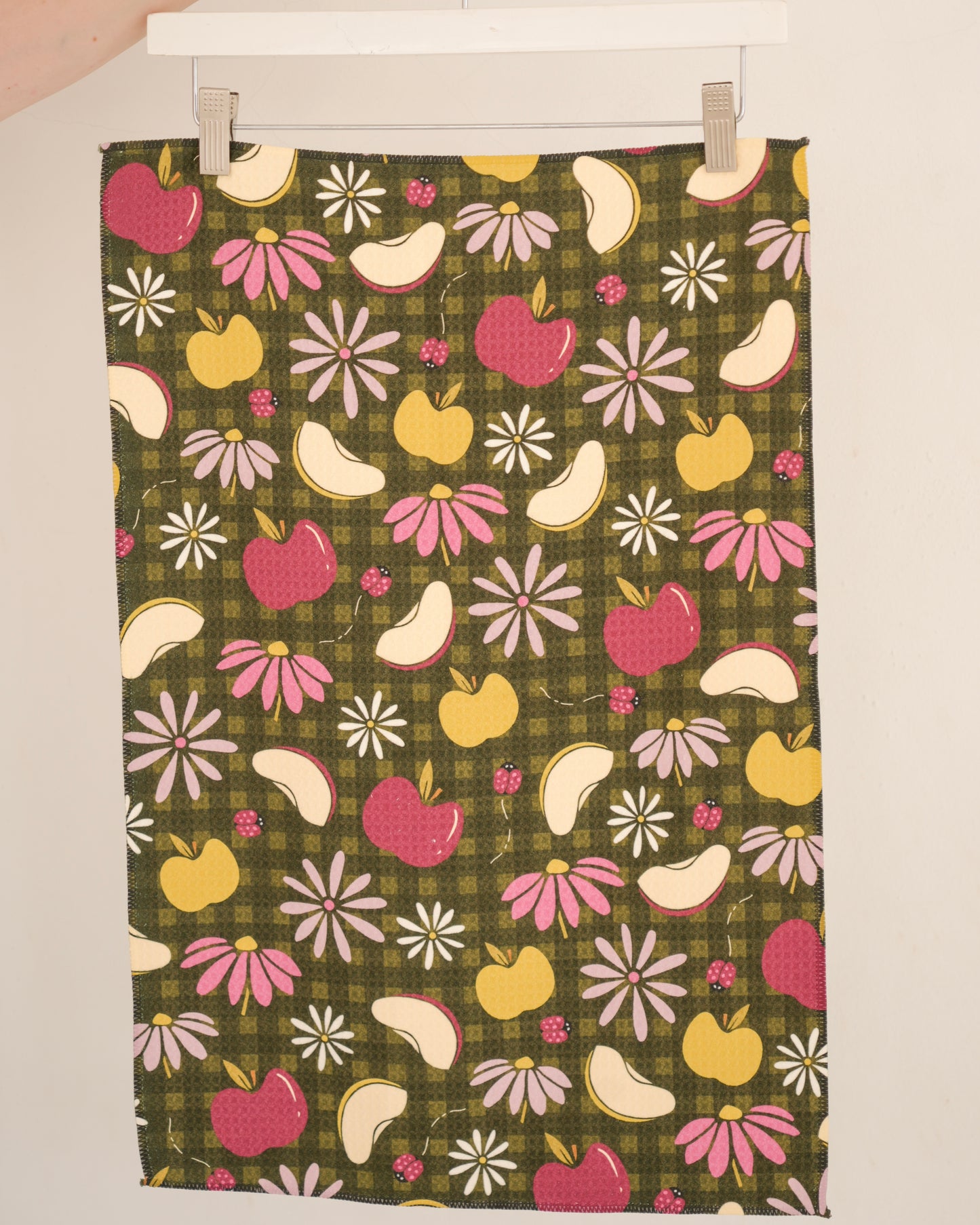 Afternoon Apples Waffle Knit Towel