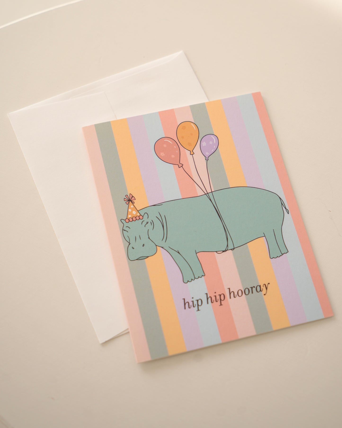 Hippo Birthday Greeting Card