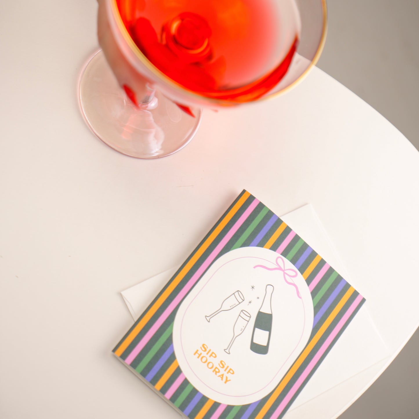 Sip Sip Hooray Greeting Card