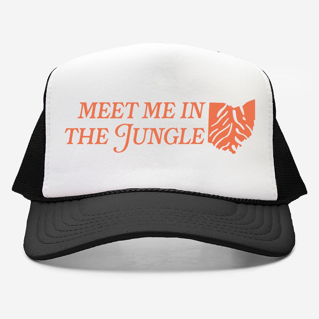 Meet Me in the Jungle (Cincy Bengals Inspired) Embroidered Trucker Hat