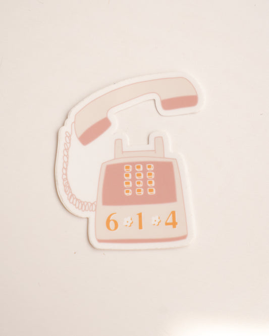 614 Columbus, Ohio Area Code Sticker