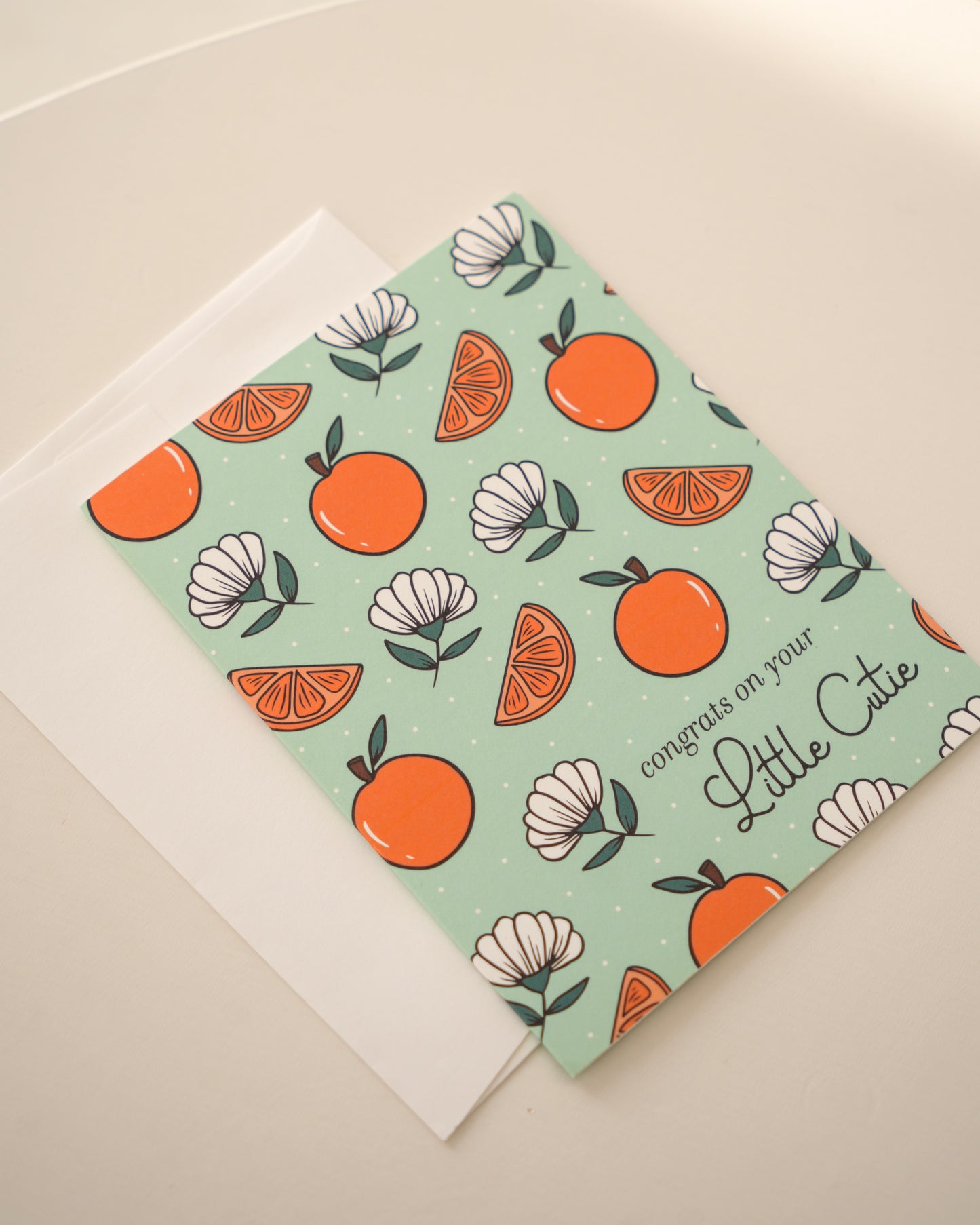 Citrus Baby Greeting Card