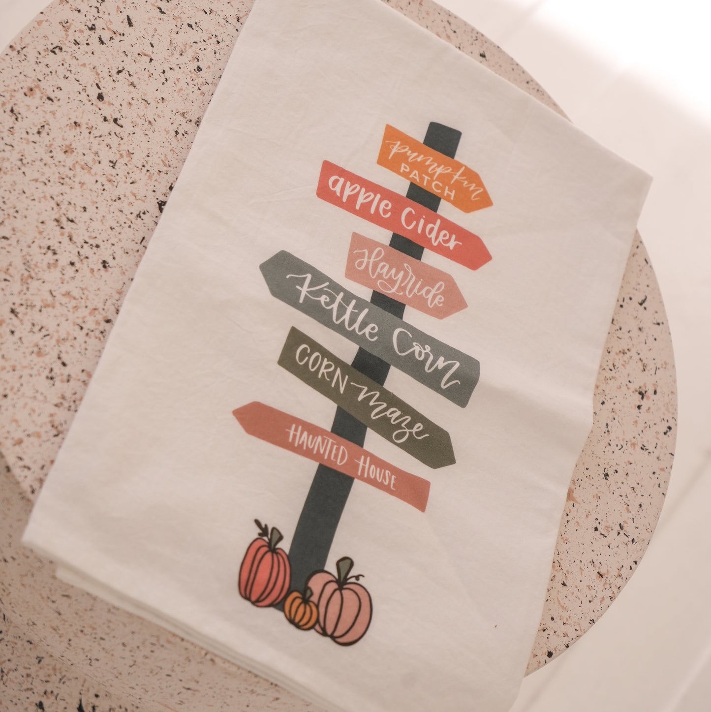 Fall Sign Tea Towel