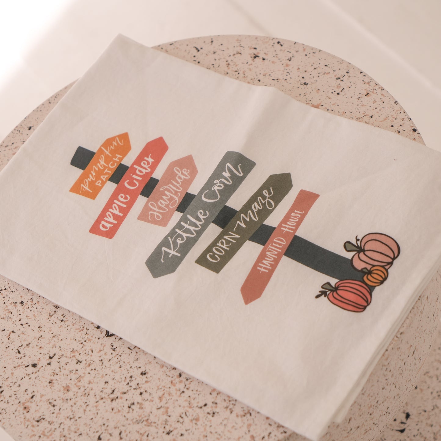 Fall Sign Tea Towel
