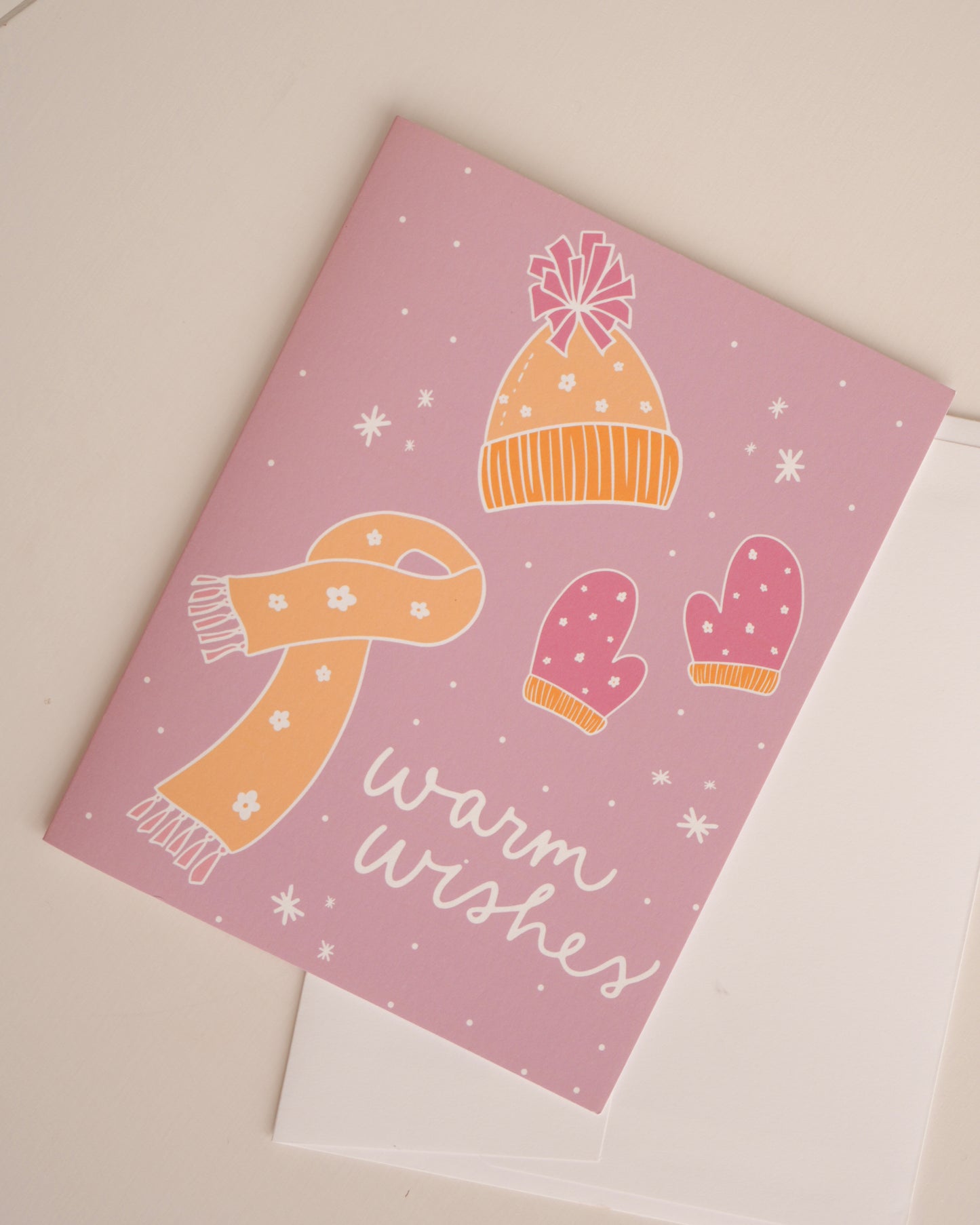 Purple Warm Wishes Greeting Card