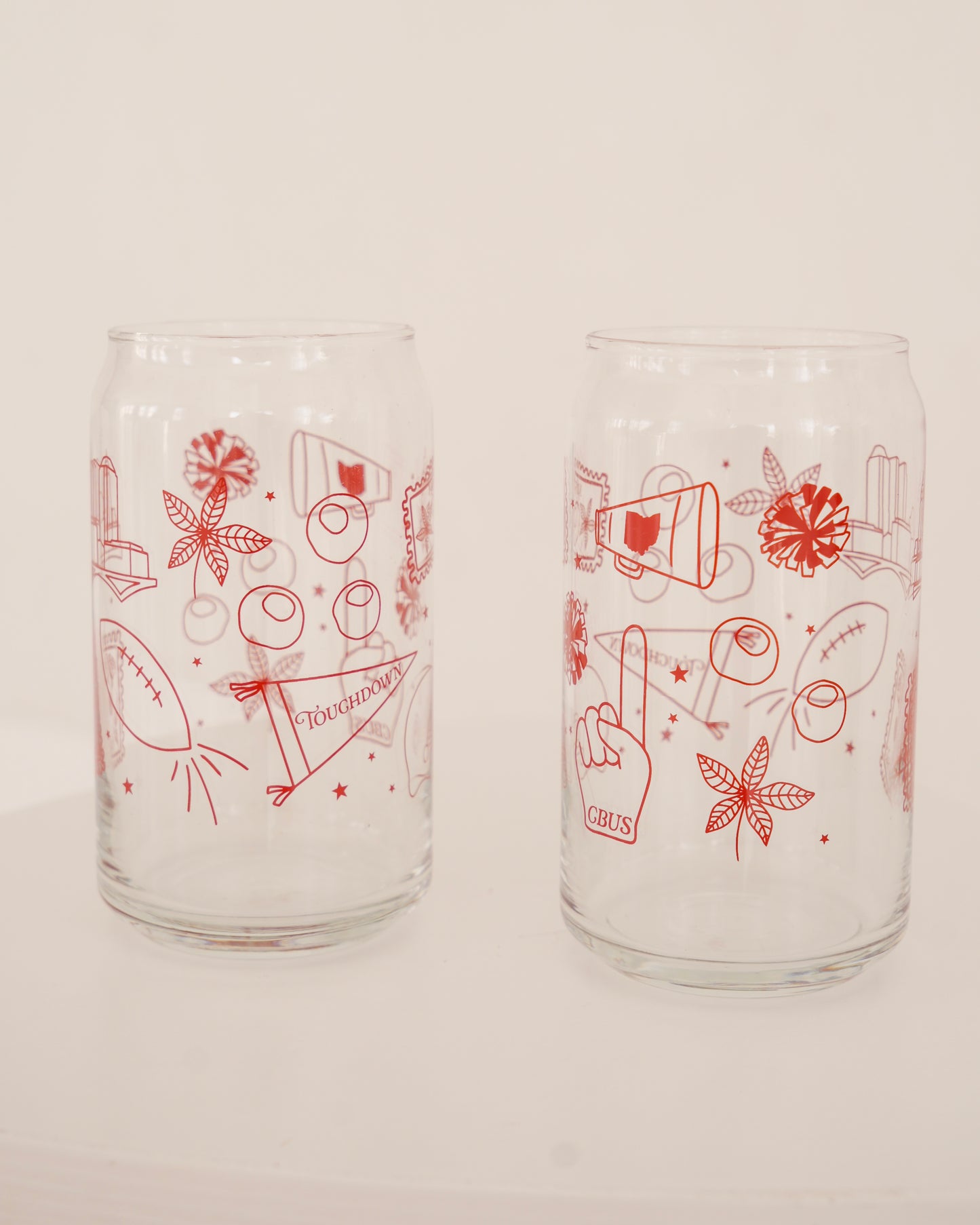 Columbus Buckeye Glass Can Cup