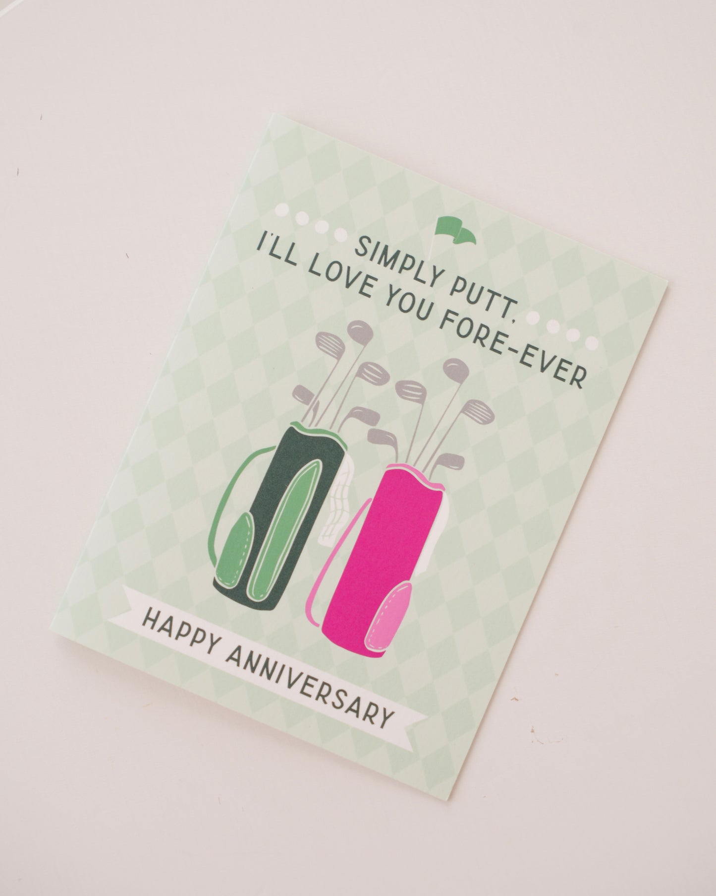 Simply Putt Golf Anniversary Greeting Card