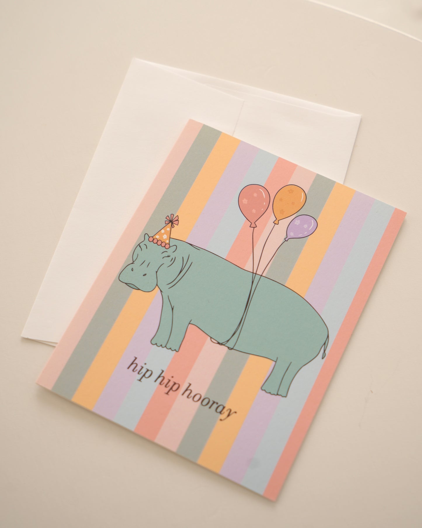 Hippo Birthday Greeting Card