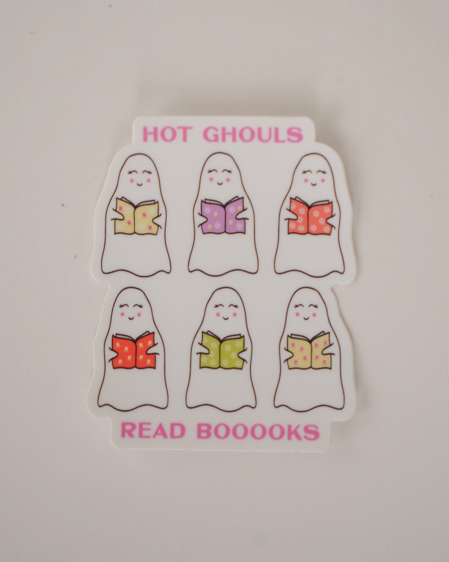 Hot Ghouls Read Booooks Sticker