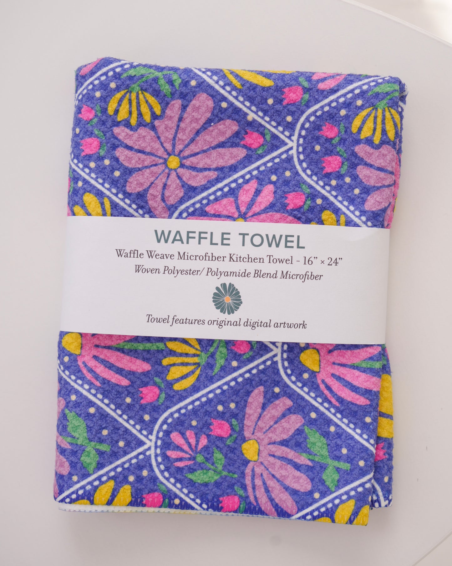 Bold Blooms Waffle Knit Towel